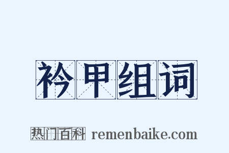 衿甲组词是什么意思的图片